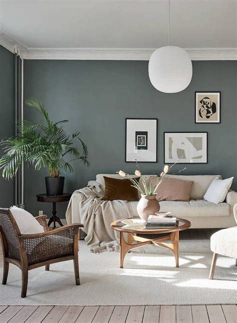 Home With Deep Green Walls Coco Lapine Design Grey Walls Living