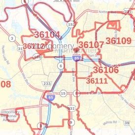 Zip Code Map Of Montgomery Al