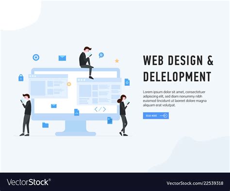 Web Design And Development Poster Royalty Free Vector Image