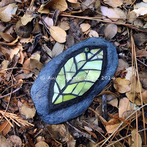 Leaf Mosaic Garden Rocks By Anne Marie Price On Behance
