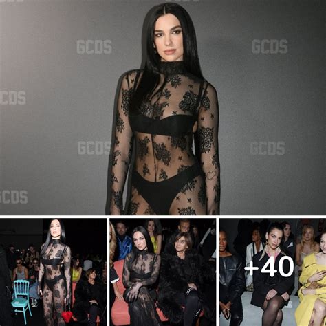 Dua Lipa Wore A Completely Sheer Lace Catsuit W