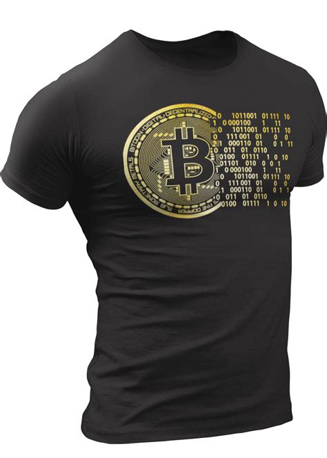 0075 Vintage Golden Bitcoin T Shirt For Crypto Currency Traders