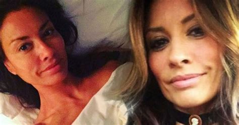 Topless Melanie Sykes Shares Flawless Make Up Free Selfie From Bed As