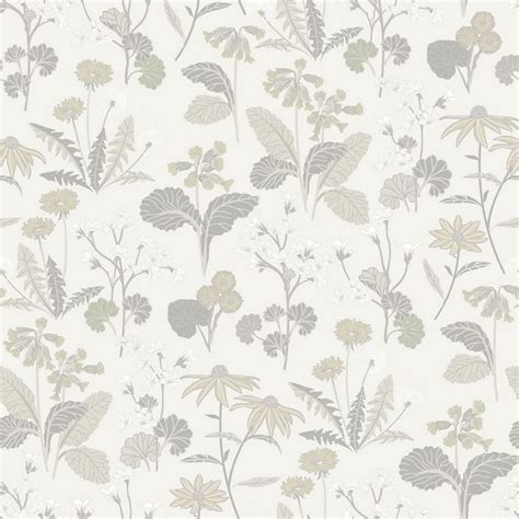 4080 92136 Magdalena Light Grey Dandelion Floral Wallpaper