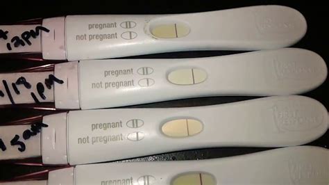 Live Pregnancy Test Line Progression Youtube
