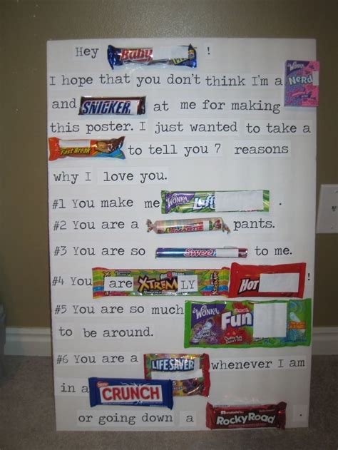 Creative homemade gift ideas for boyfriend. Bunch of Craft: Our Valentines Day | Candy bar poster ...