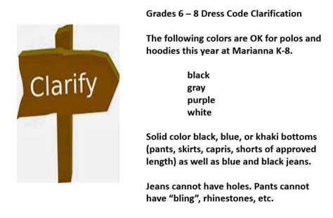 Marianna K 8 Dress Code Clarification Facebook