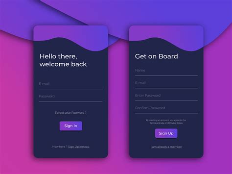 Free handpicked ui kits for your real life projects. Login/Sign Up Screen on Behance
