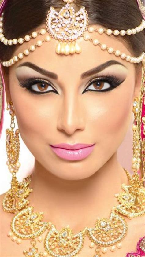 step by step arabic party wear and bridal eye and complete face makeup tutorial with pictures 25