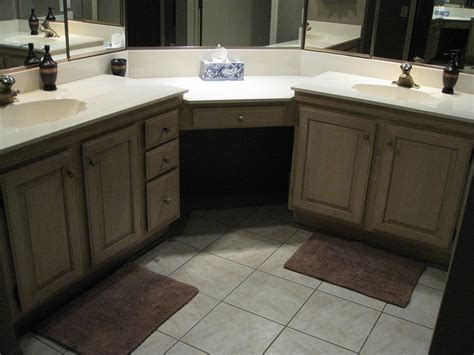 Double sink vanities are a good choice for shared and master bathrooms as they allow for multiple vanity users at once. Corner vanity and double sinks | Bath | Pinterest | Photos ...