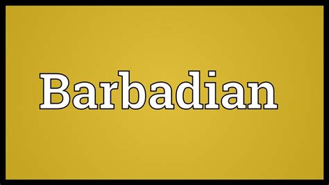 Barbadian Meaning Youtube