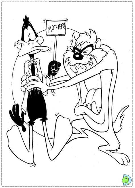 Free printable daffy duck coloring pages for kids. Daffy Duck Coloring page- DinoKids.org