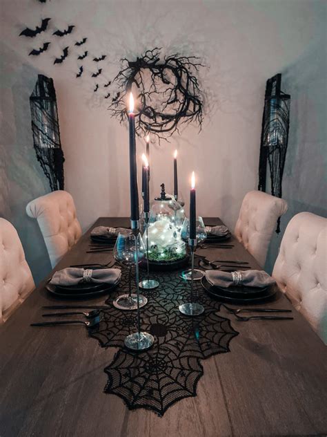 Elegantly Eerie Halloween Dining Table Isabelxmarie