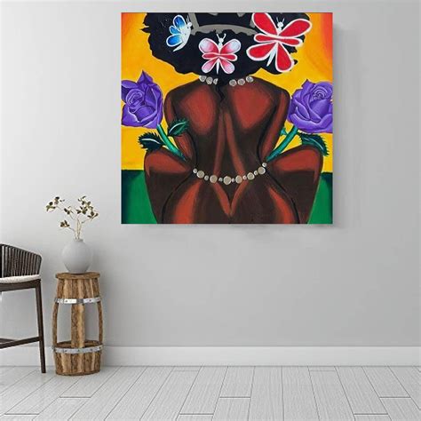 Black History Art Beautiful Black Afro Lady Black History Wall Art Afr