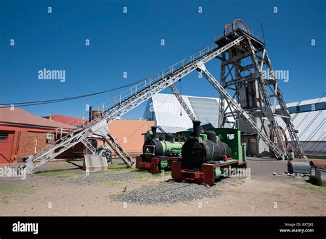 Mine Head Elevator Shaft And Steam Locomotives In The Big Hole Diamond