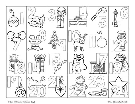Advent Calendar Coloring Pages Free Printable Coloring Pages