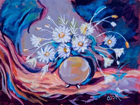 Art Nouveau Daisies Academy Of Fine Art And Acrylic Painting