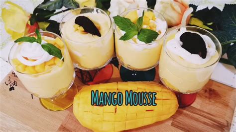 Mango Mousse Delicious And Egglessonly 3 Ingredient Mango Mousse Recipe In 15 Minby Aish Youtube