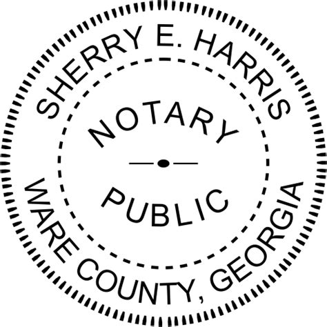 Georgia Round Notary Public Stamp Seal Hc Brands