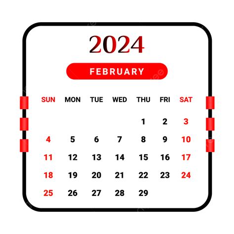 Kalender Februari 2024 Februari 2024 2024 Kalender 2024 Png Dan My