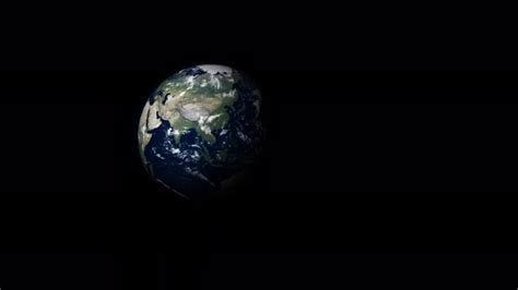 Zoom In 3d Rotated Planet Earth Earth Rotate In Space With Stars By