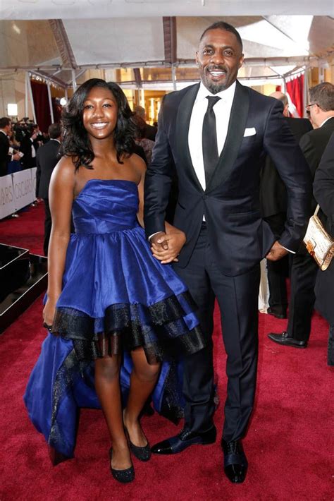 Idris With Daughter Isan Oscars 2015 Black Actors Black Celebrities Celebs Black Is