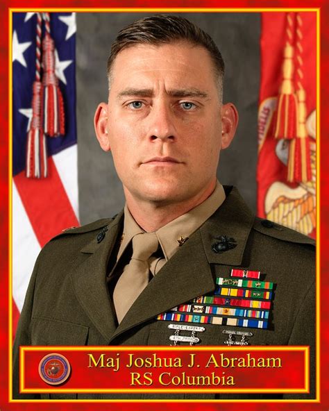 Maj Joshua J Abraham 6th Marine Corps District Leaders