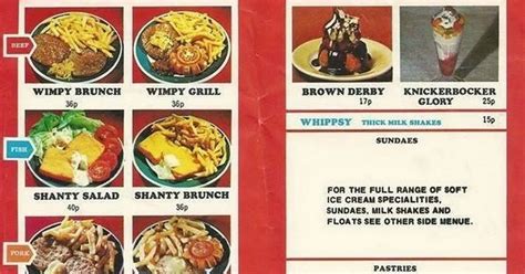 1970s Wimpy Menu S Incredible Prices When It Was The Uk S Go To Burger Joint Berkshire Live