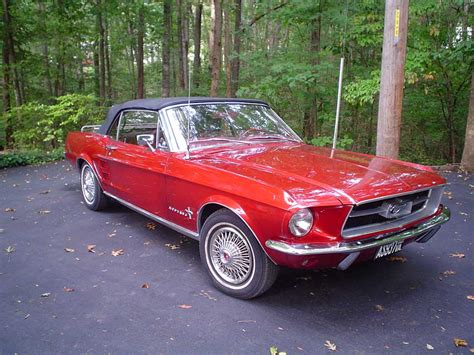 1st Gen Red 1967 Ford Mustang Convertible Automatic For Sale