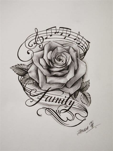 Small music tattoo on ankle. Image result for rose and music tattoo | Music tattoo ...