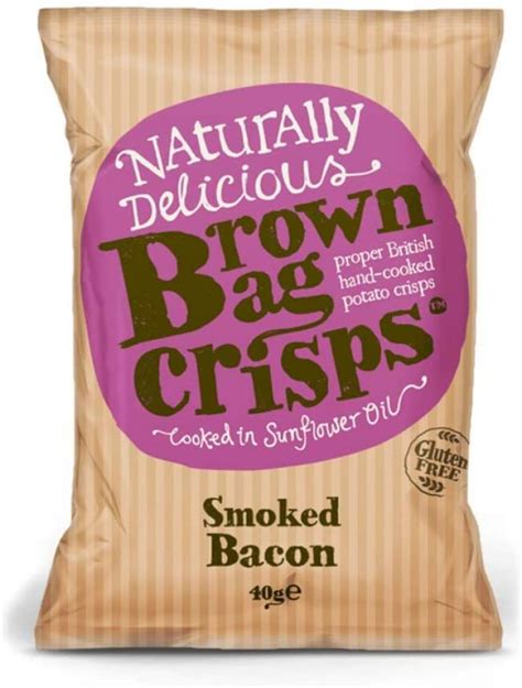 Brown Bag Crisps Smoked Bacon 40g Approved Food