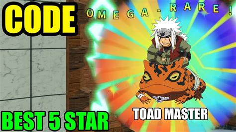 Code All Star Tower Defense Toad Master Jiraiya Showcase Max Dmg