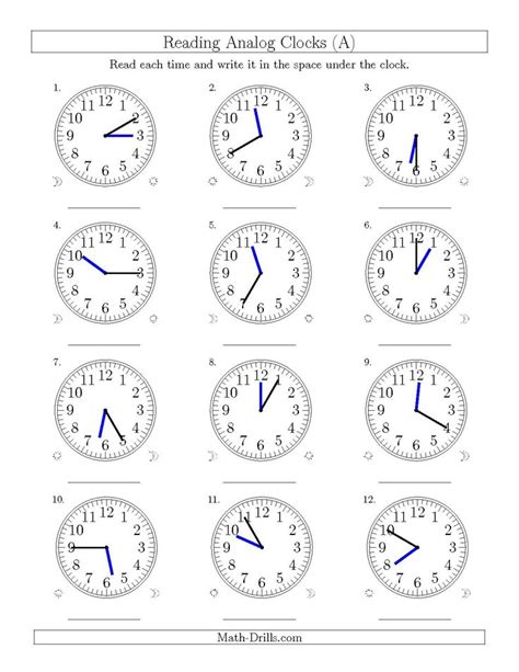Telling Time Worksheets Grade 4 To The Nearest Minute Telling Time