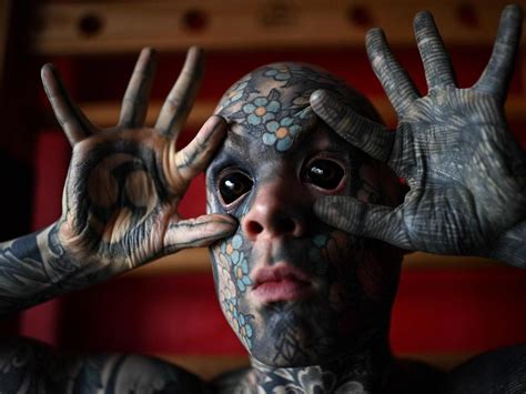 French Teacher Freaky Hoody Tattoos Eyeballs Black Photo The Advertiser