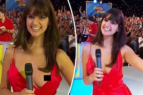 sexy tv presenter has nip slip live on australian the price is right daily star