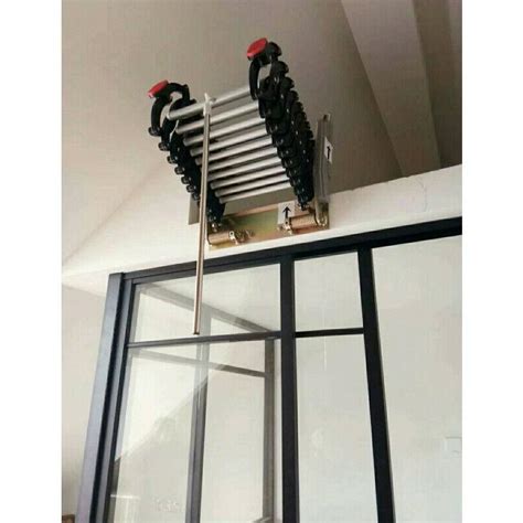 Folding Loft Ladder Stairs Black For Decorative House