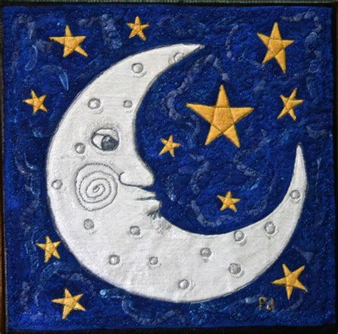 Pin By Christian Starr On Whimsical Star Art Art Quilts Moon Art