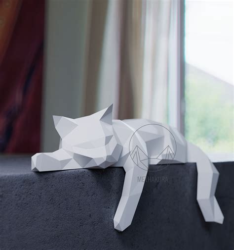 A Crawling Cat Paper Model By Angelina Kuzmenko Via Final Paper Artofit