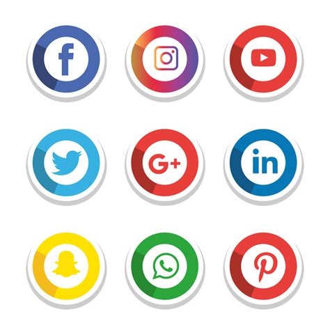 Social Media Icon Set Logo Network Share Business App Like