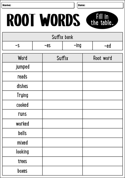 Roots Prefixes And Suffixes Worksheets Worksheeto Com