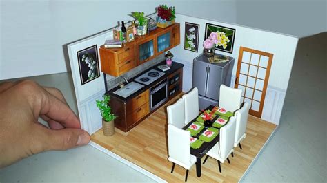 Diy Miniature Dollhouse Kitchen Youtube