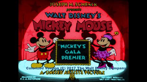 Mickeys Gala Premier Original Titles Recreation Colorized Version