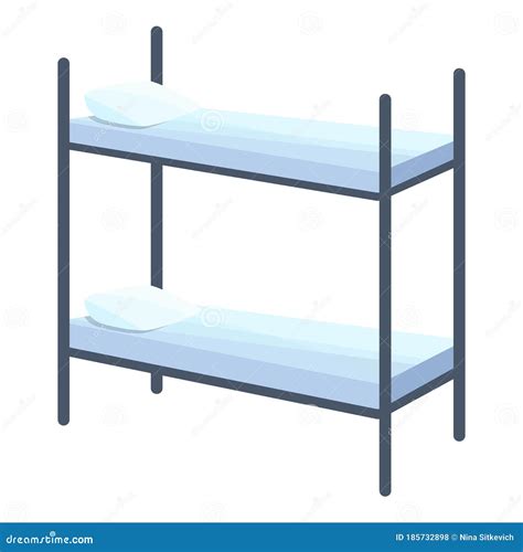 Hostel Bunk Bed Icon Cartoon Style Stock Vector Illustration Of
