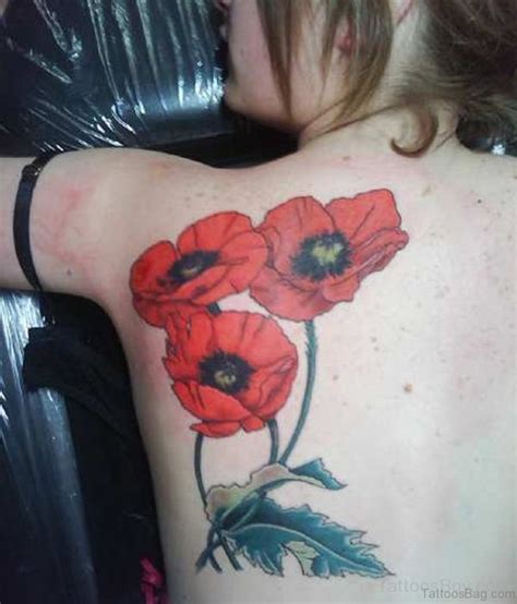 60 Well Formed Poppy Tattoos On Back Tattoo Designs
