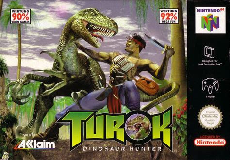 Turok Dinosaur Hunter 1997 Nintendo 64 Box Cover Art Mobygames