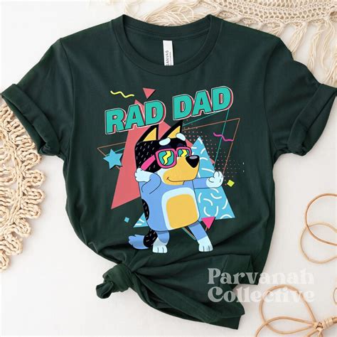Bluey Rad Dad T Shirt Bluey And Bandit T Shirt Birthday Etsy