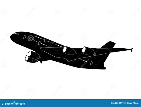 Airliner Silhouette Vector Illustration 46474054
