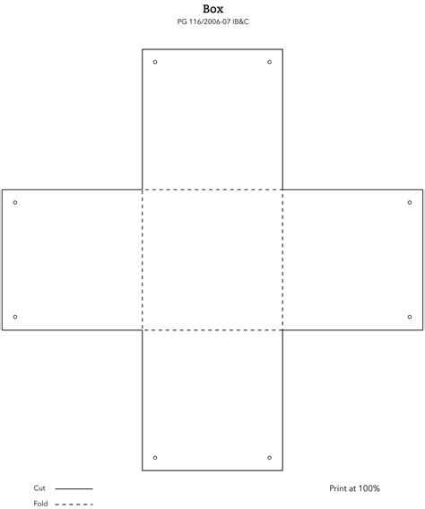 Free Square Box Template Printable Templates