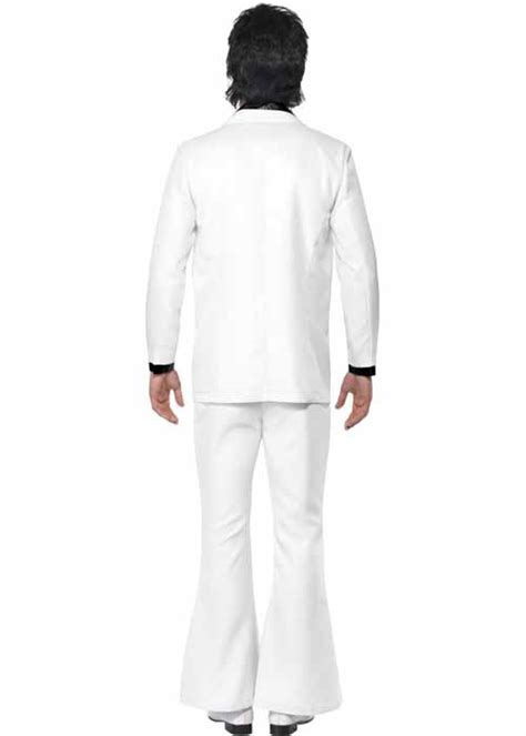 Adult Mens 1970s White Suit Disco Costume