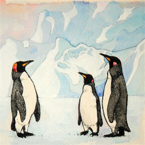 Penguin Trio Animal Illustration Penguin Art Penguins